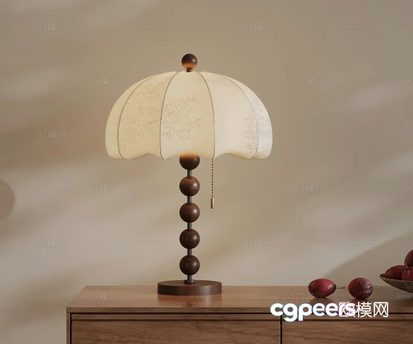 French medieval style table lamp 3d model