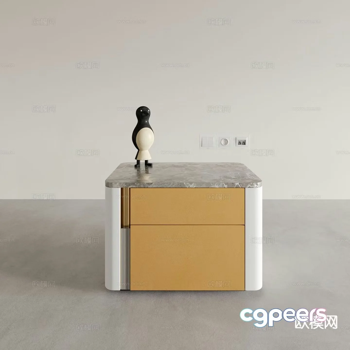 Modern bedside table 3d model