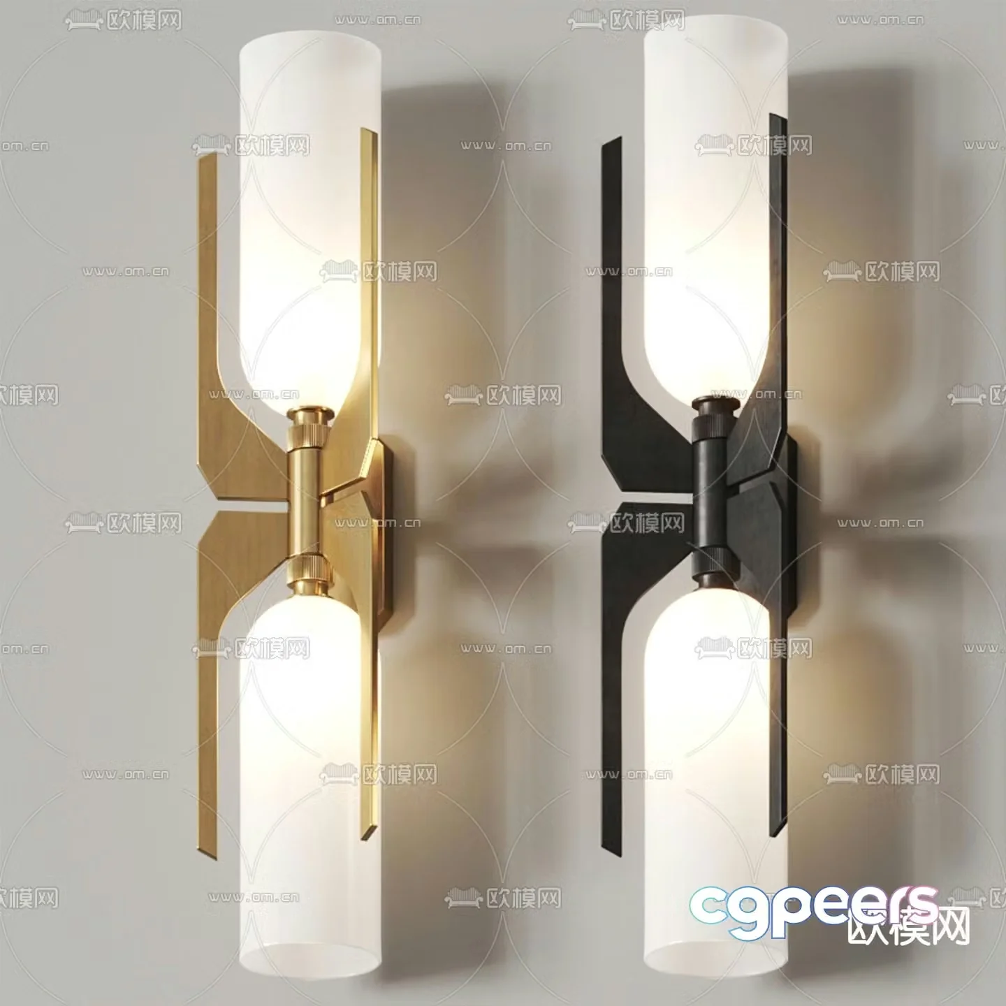 Long wall lamp 3d model