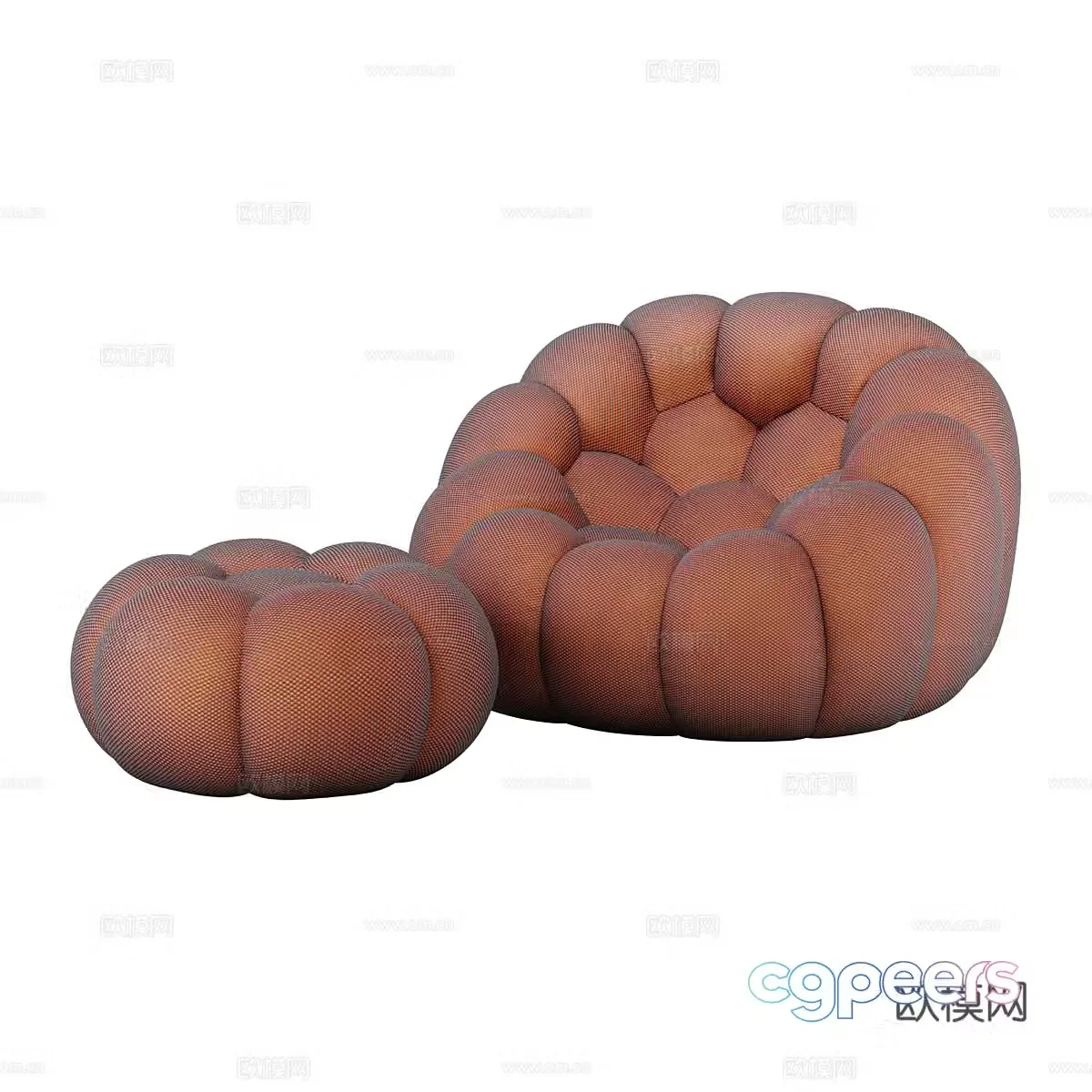 Modern lazy sofa sofa stool pumpkin sofa 3d model