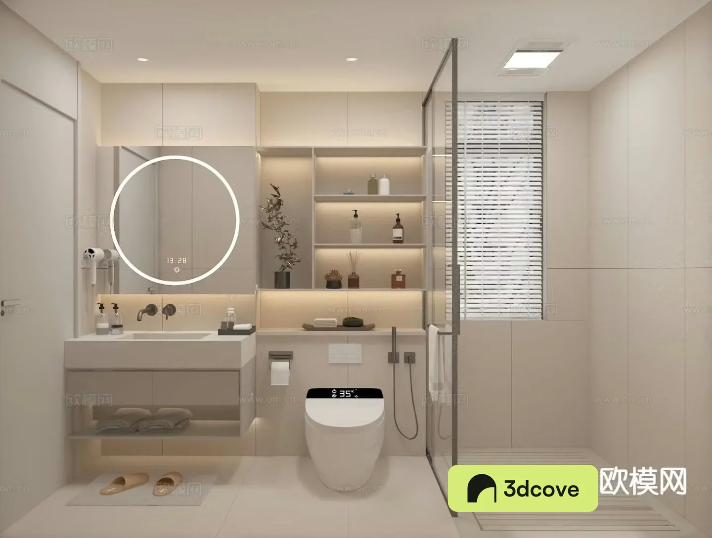 Modern bathroom wet and dry separated bathroom master bathroom