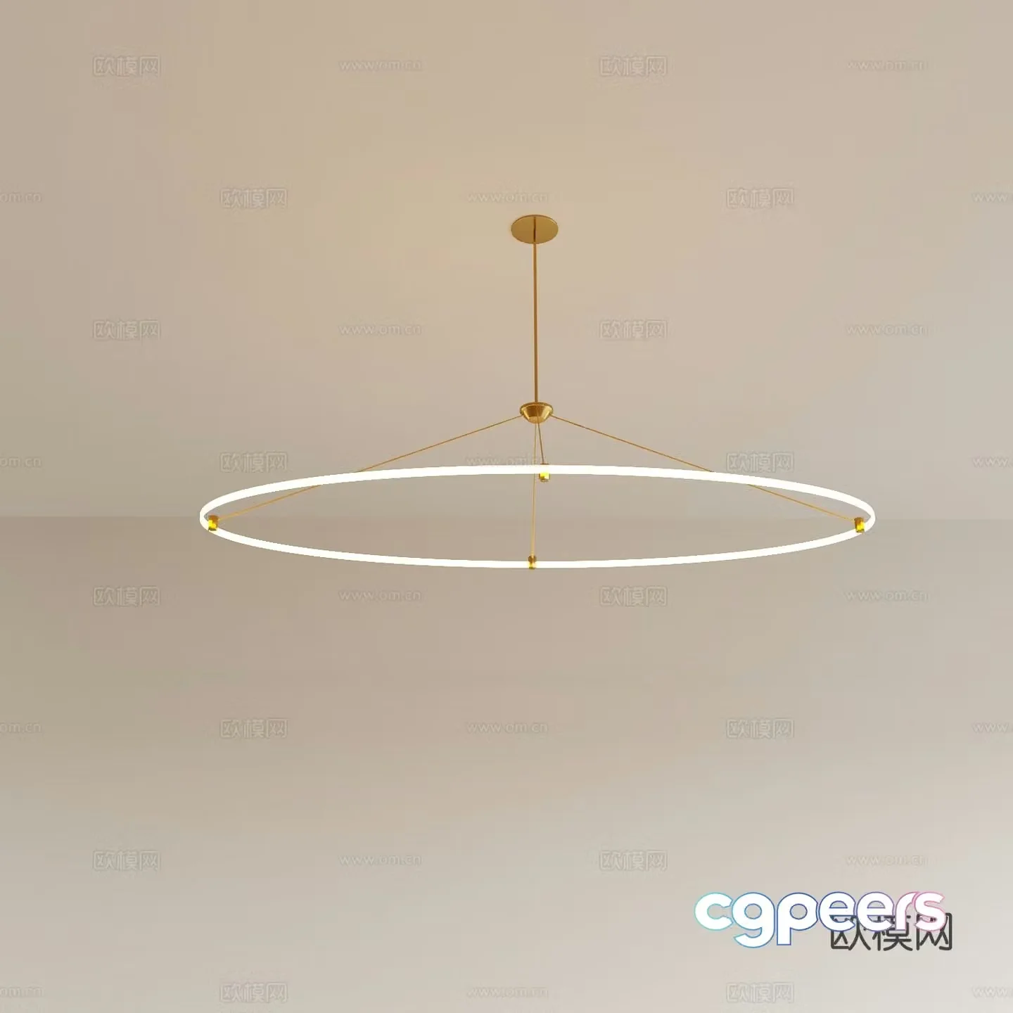 Light luxury chandelier restaurant chandelier 3d model