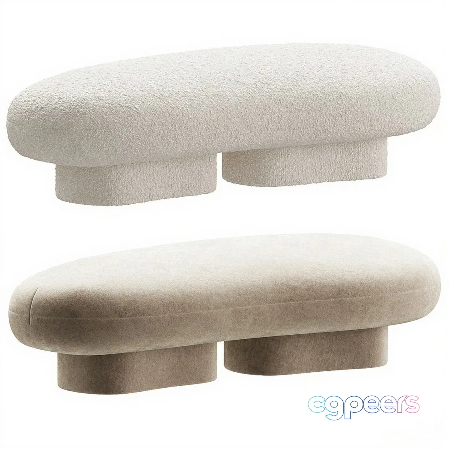 Modern Ottoman Bench 3D Model – 17252 – CORONA Render
