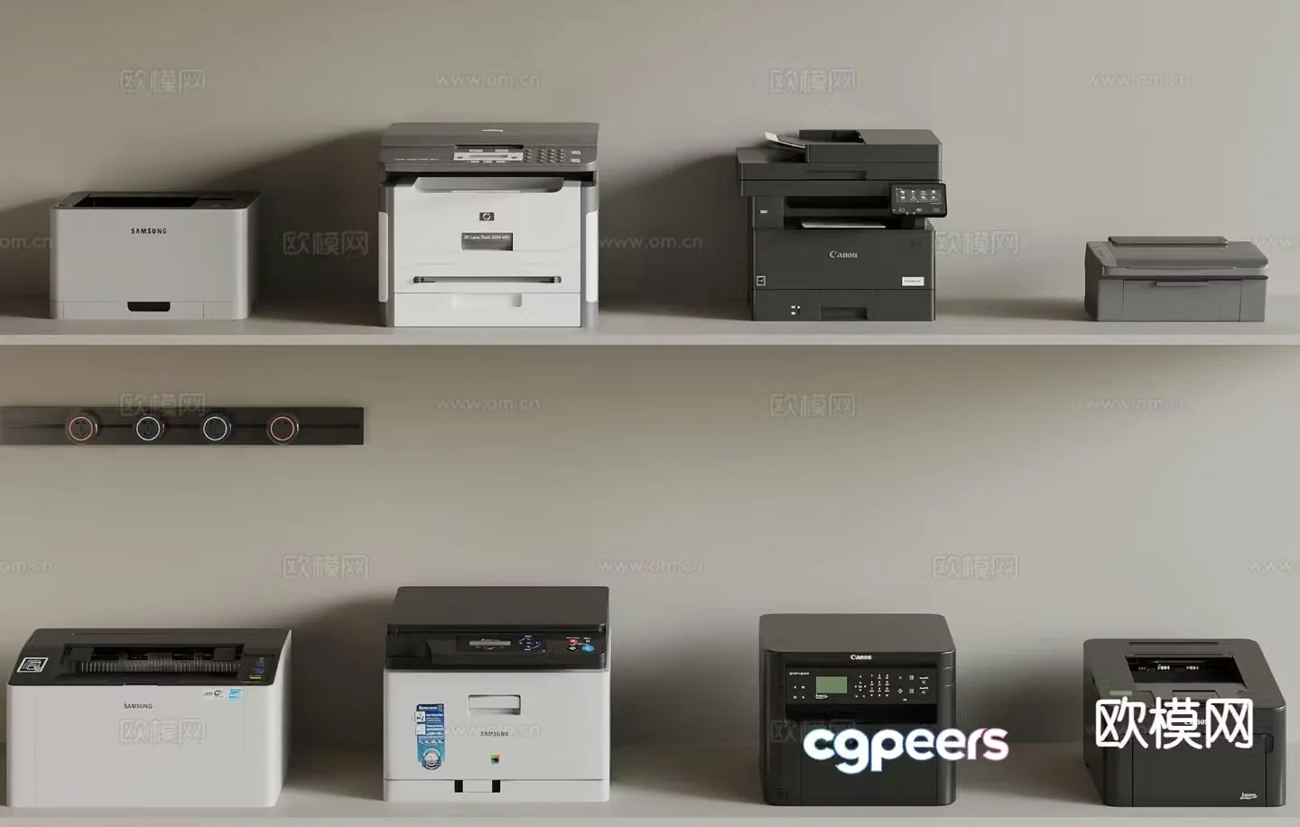 Office supplies printer printing machine copier 3d model