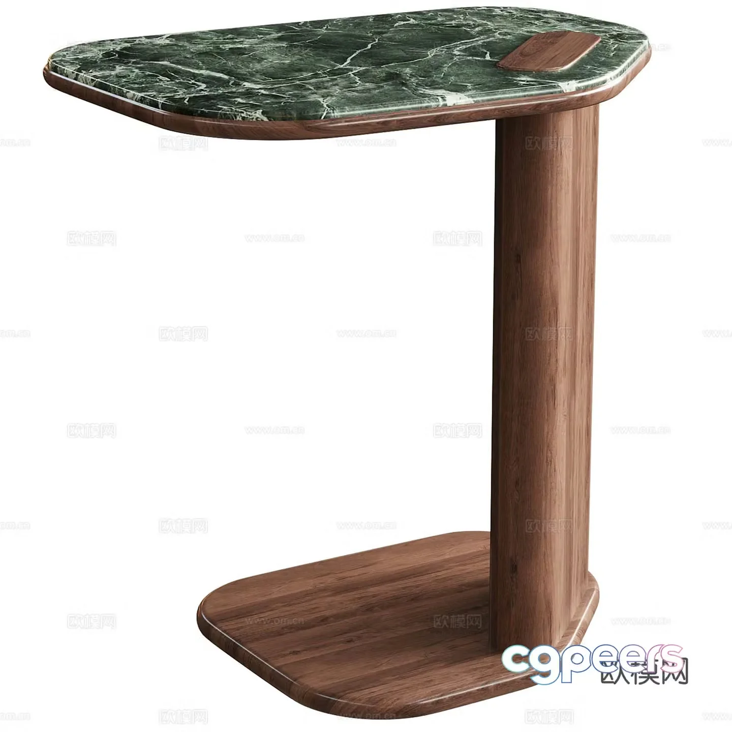 Medieval corner table and side table 3D model