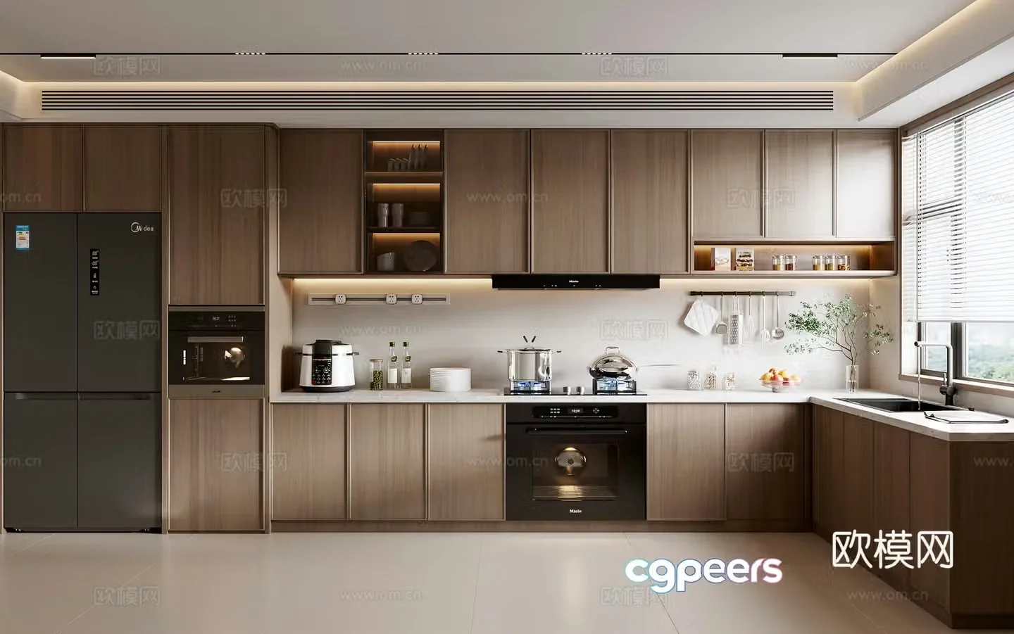 New Chinese kitchen 3D model