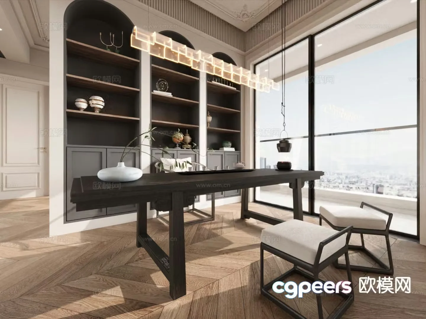 Modern tea room 3d model
