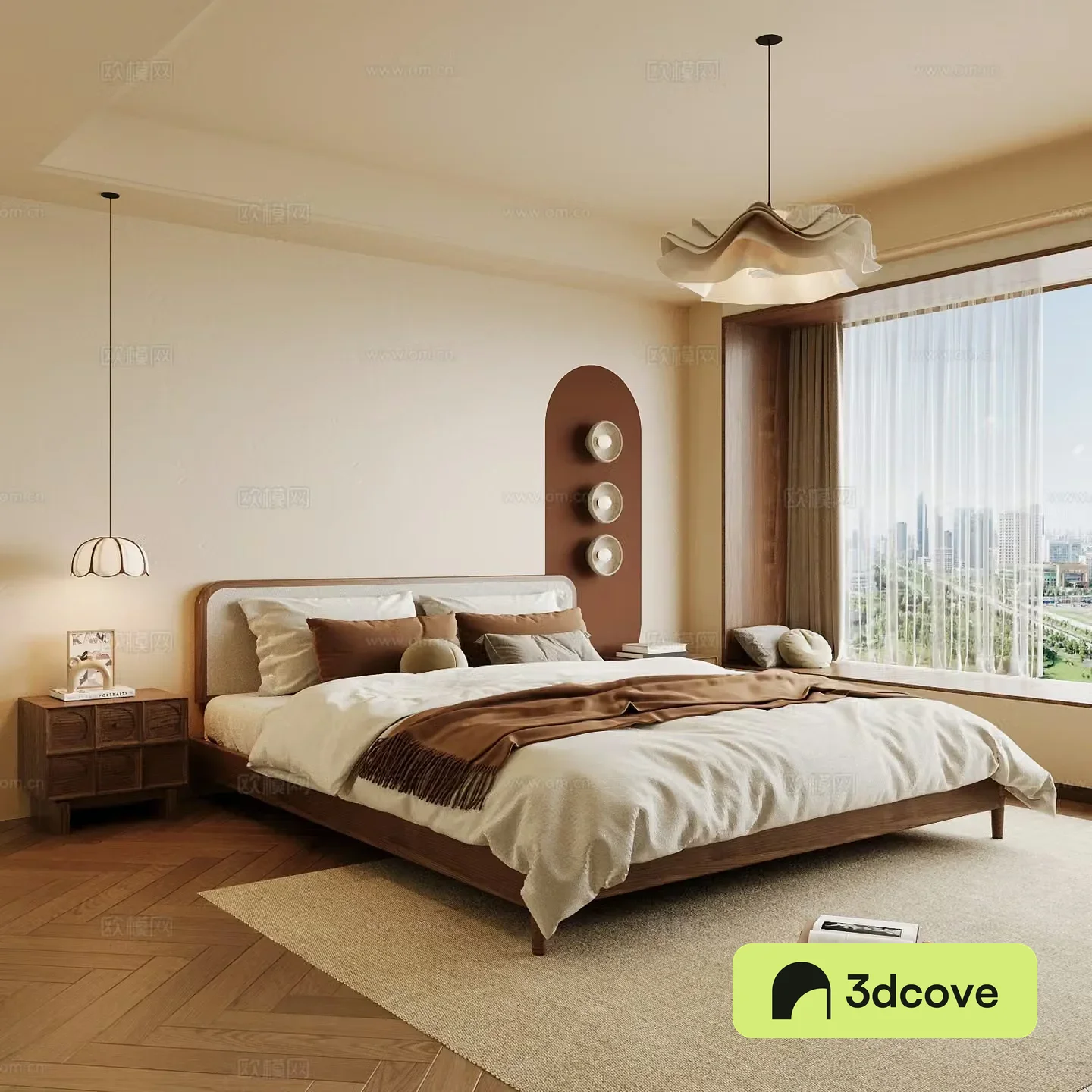 Wasabi Middle Ages Home Bedroom Wasabi Wind Bedroom Secondary Bedroom Master Bedroom Bathroom Window Bedroom 3D Model