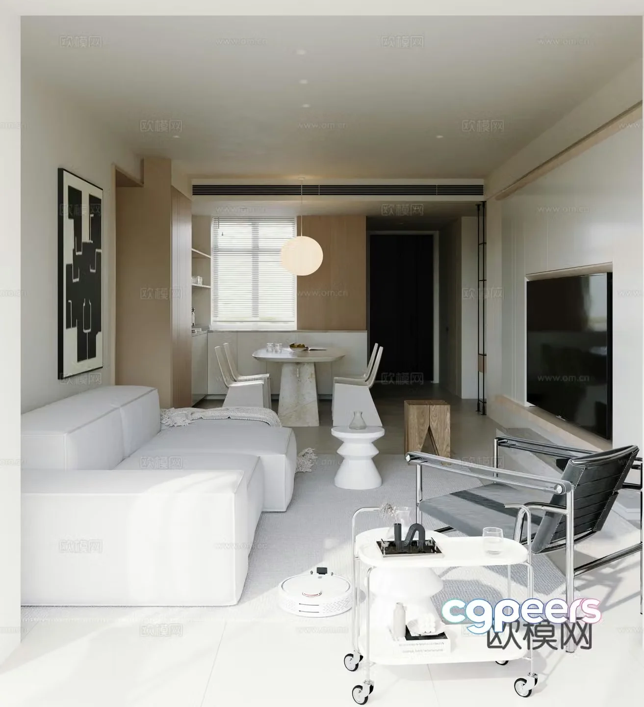 Modern Italian dining room 3d model