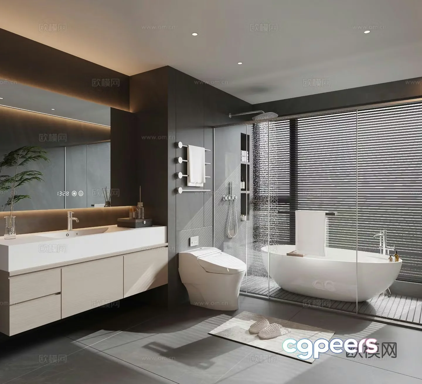 Modern bathroom bathroom 3d model