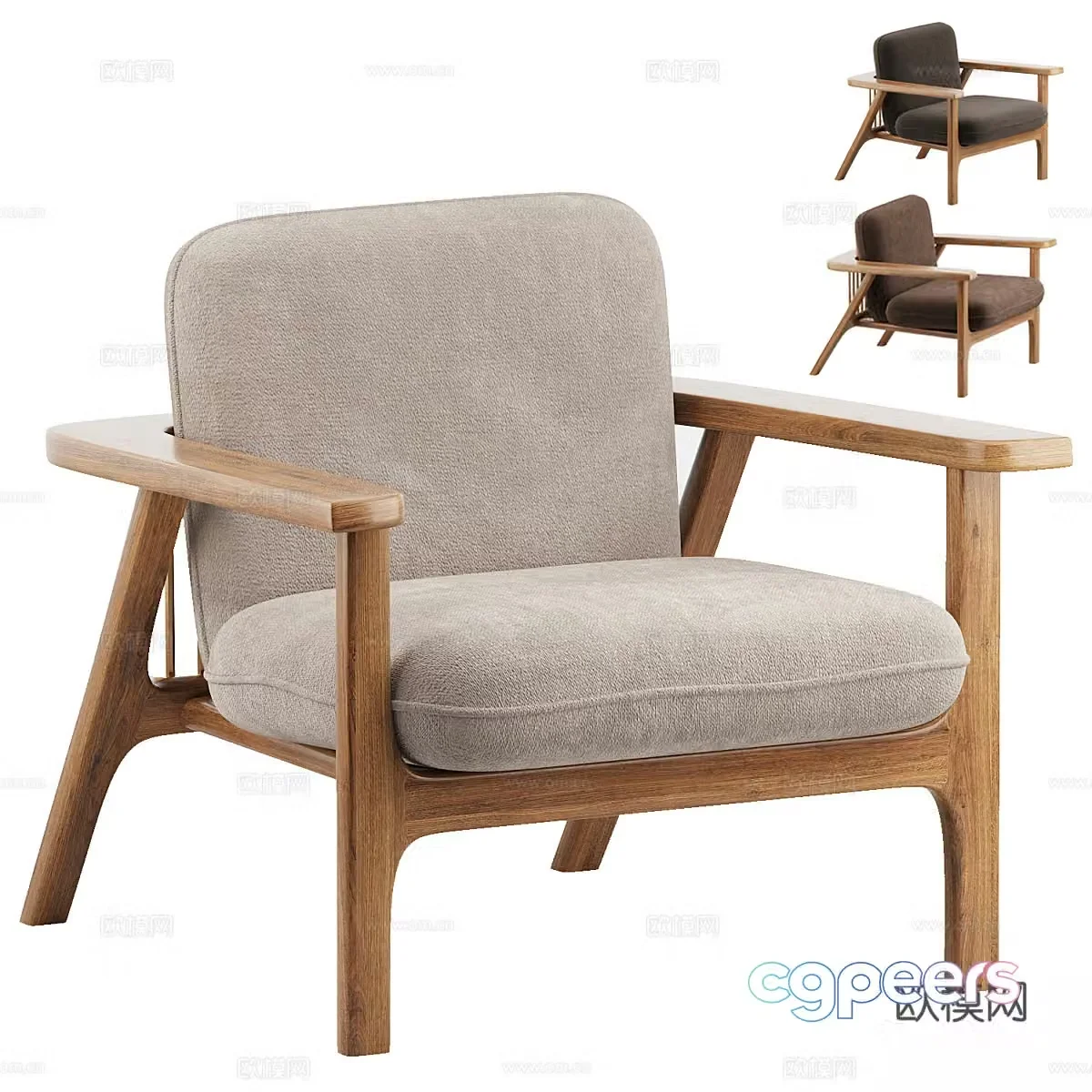 New Chinese style leisure chair 3d model