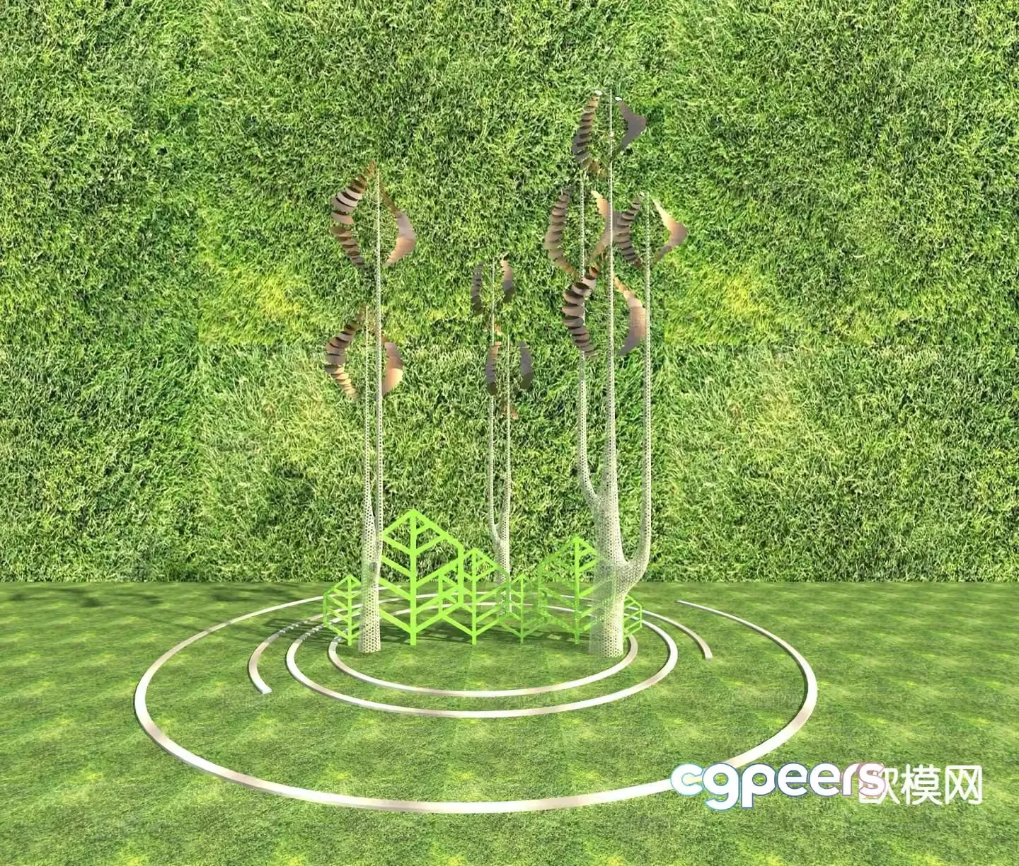 Landscape sculpture urban sculpture 3d model