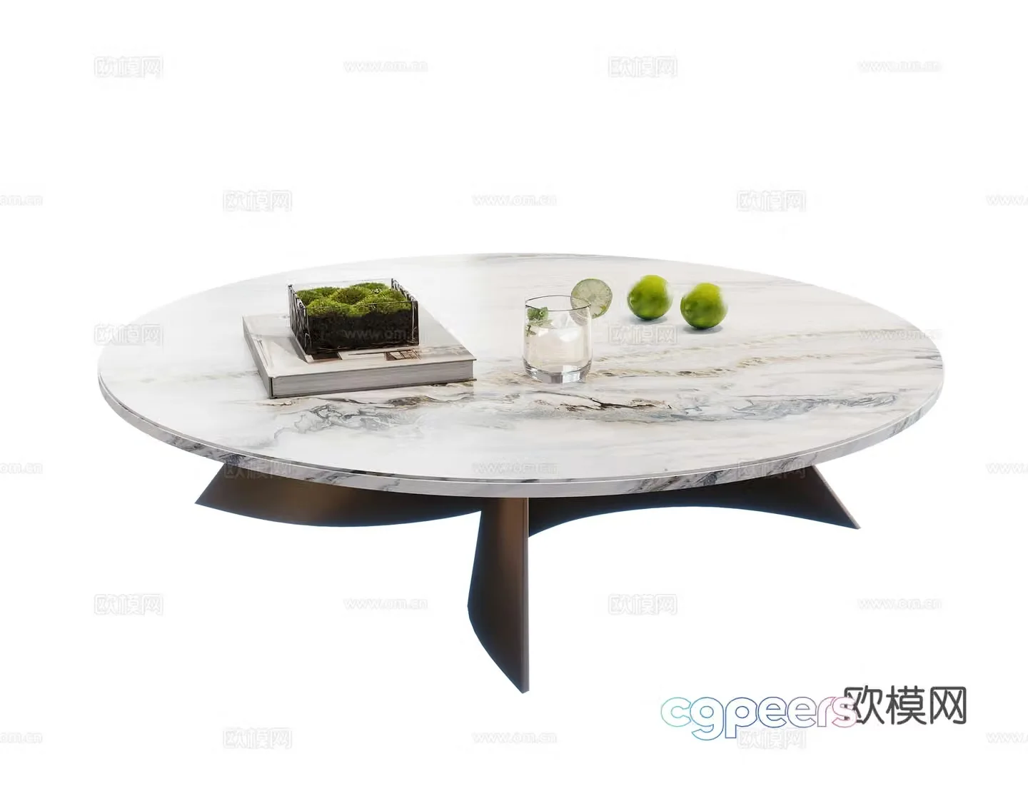 Modern coffee table marble coffee table stone coffee table round coffee table coffee table ornament 3D model
