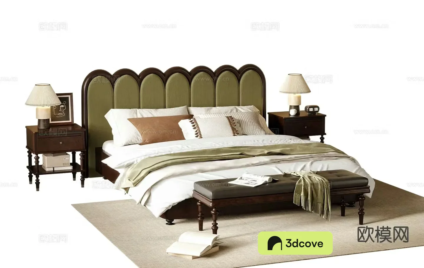 French double bed