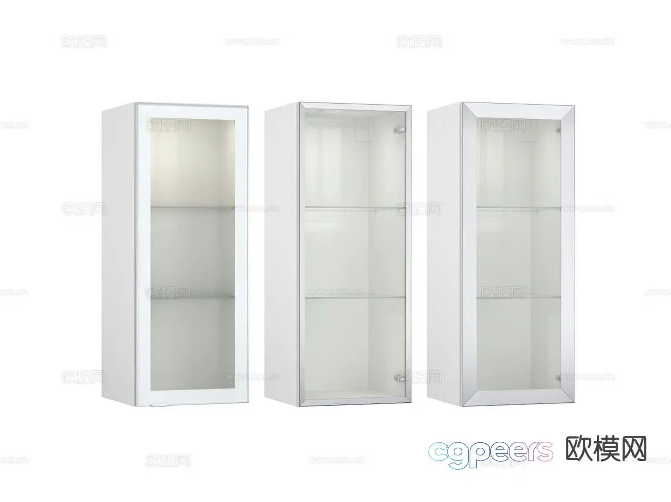 Glass wall cabinet 3d model