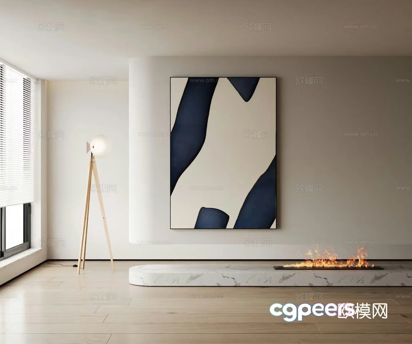Modern decorative painting 3d model
