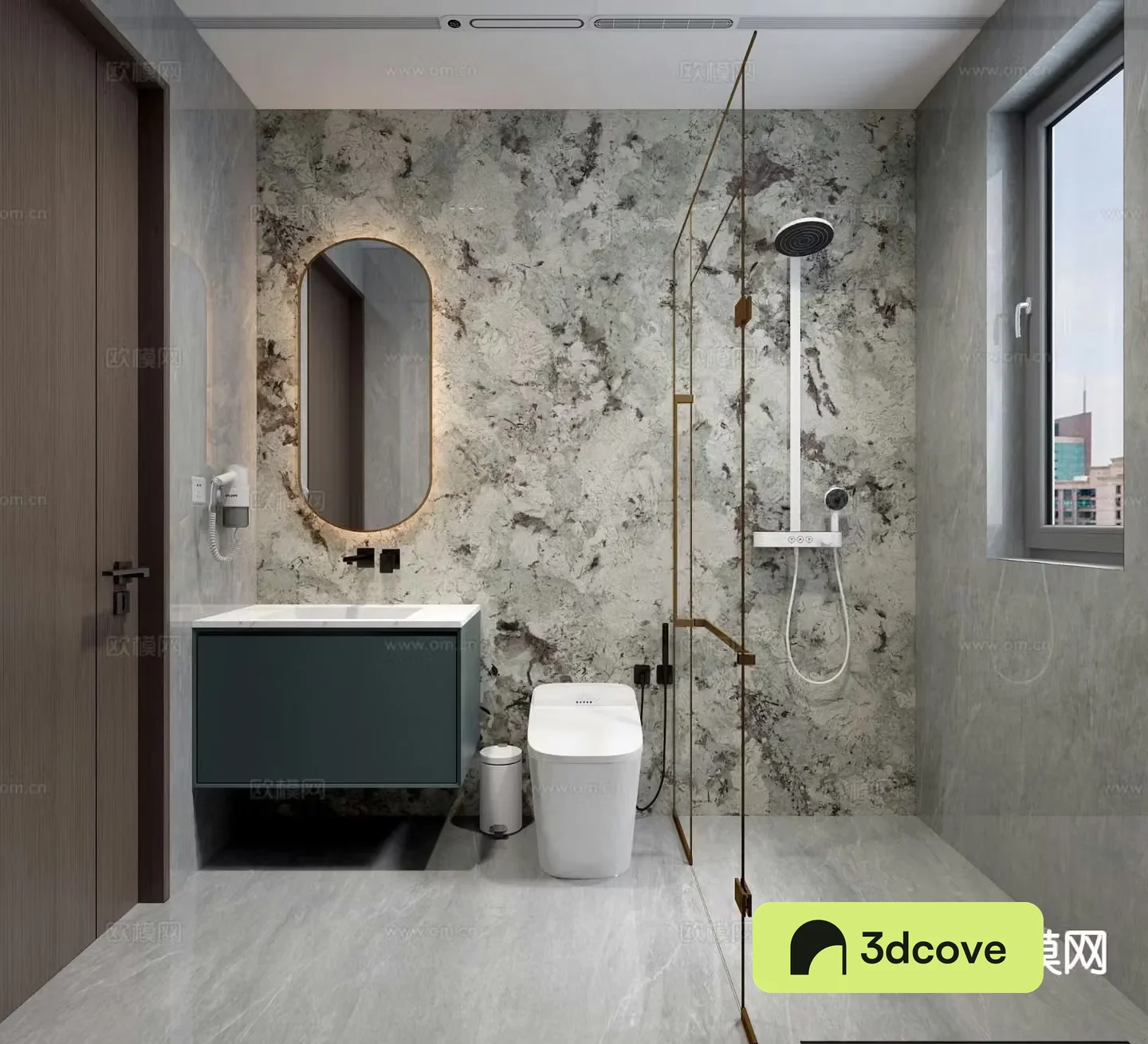 Modern bathroom toilet