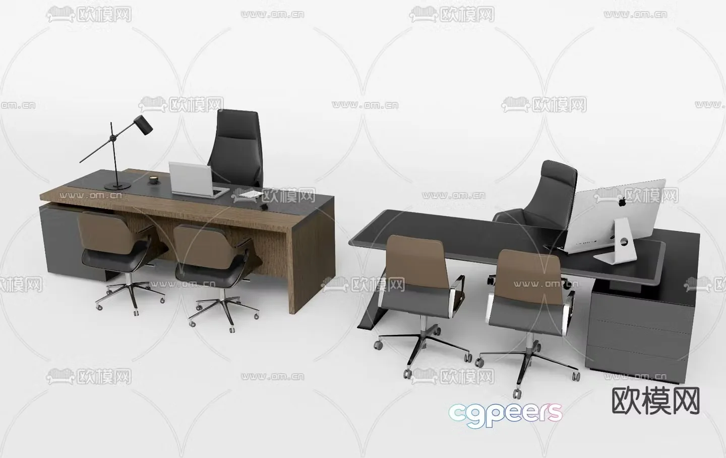 Desk desk desk boss desk 3d model