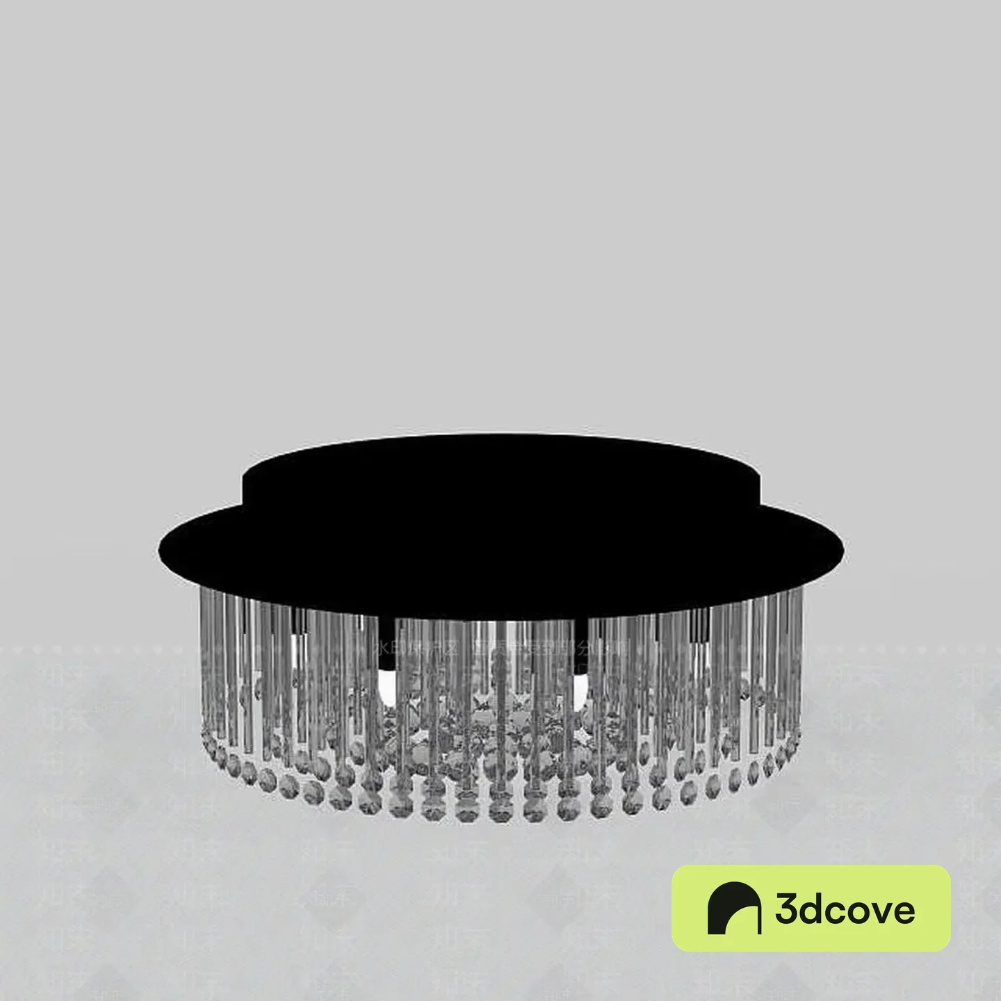 A Black And Silver Chandelier