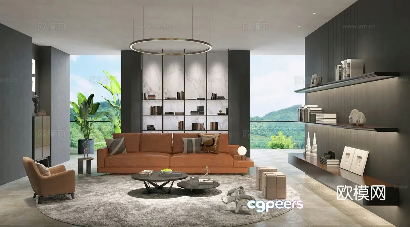 Modern living room 3d model