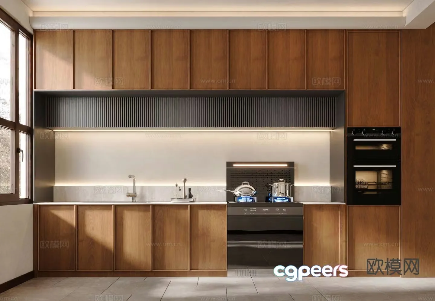 Medieval style kitchen cabinet 3d model
