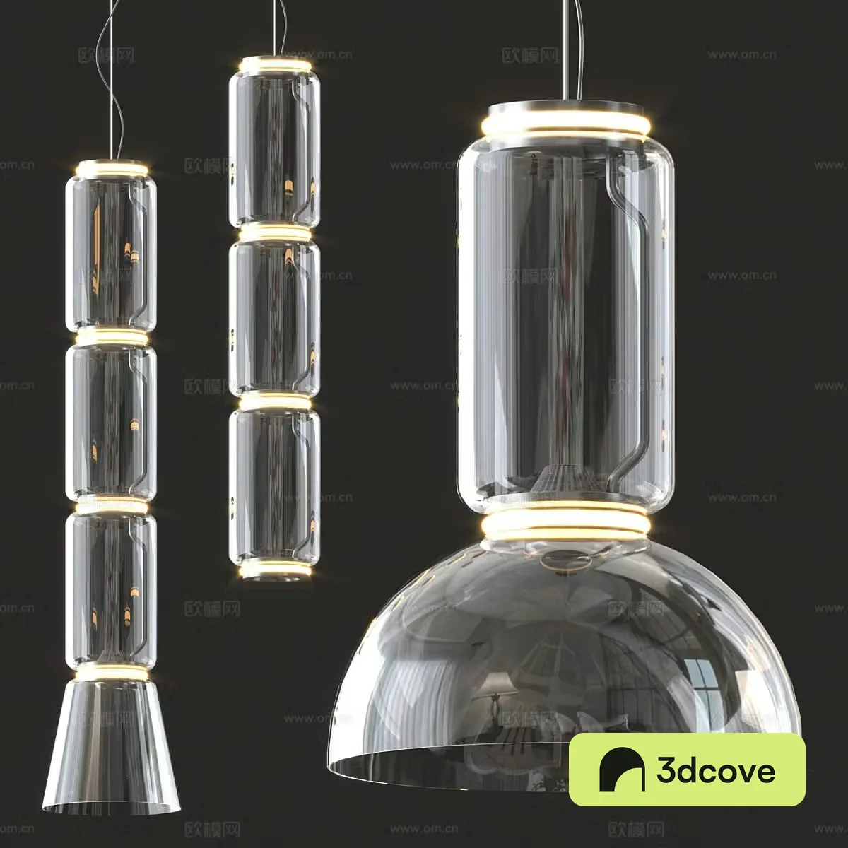 Modern glass chandelier