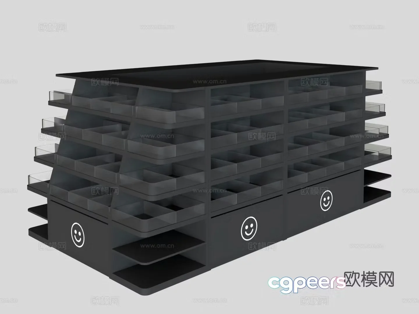 Modern snack rack shelf bulk snack cabinet 3d model