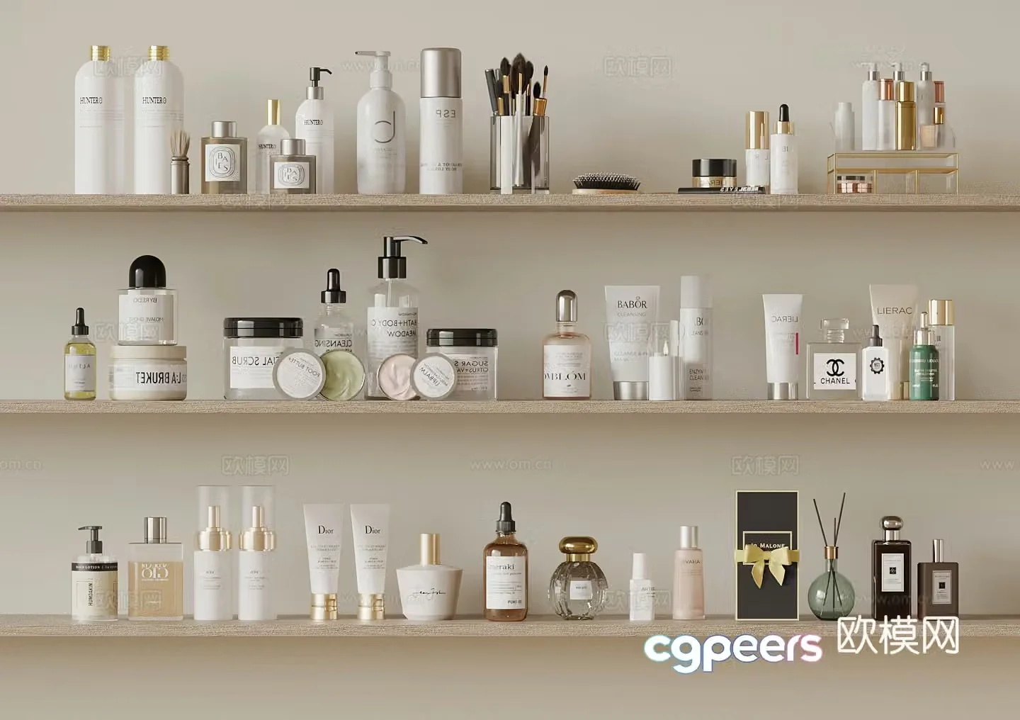 Cosmetics Modern cosmetics 3D model