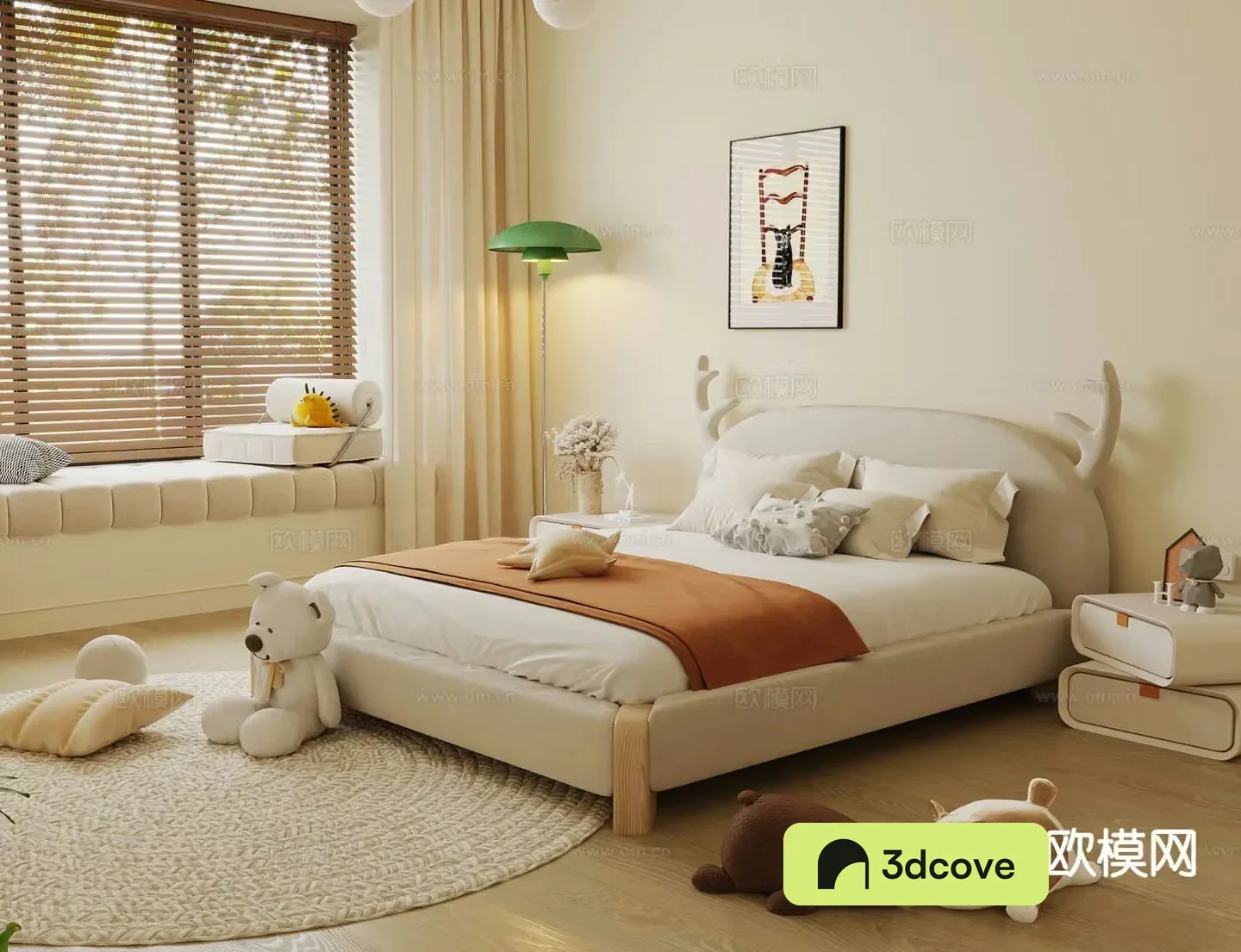 Cream style children’s bed