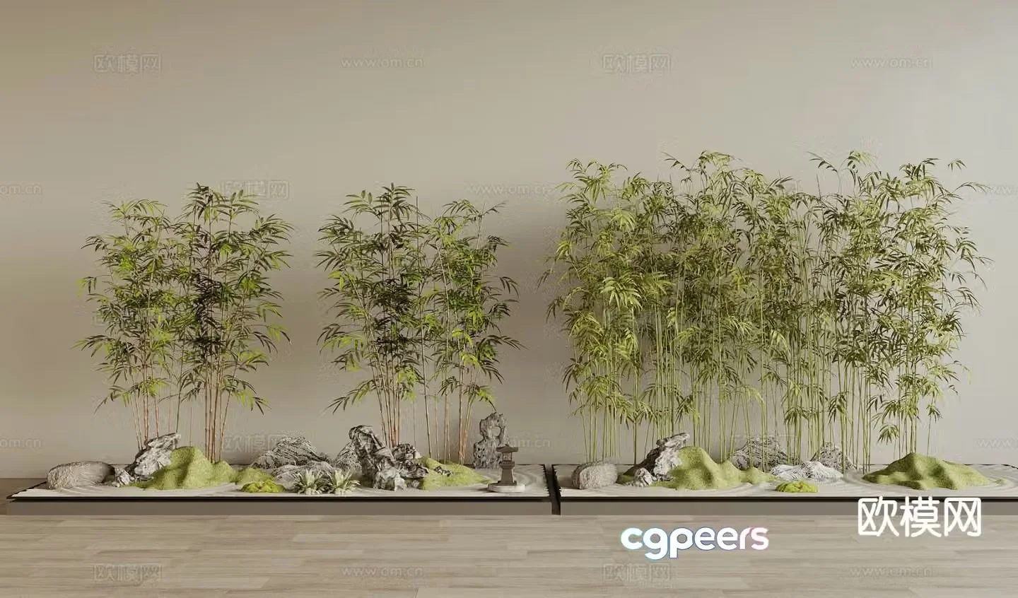 bamboo bamboo forest landscape sketch 3d model