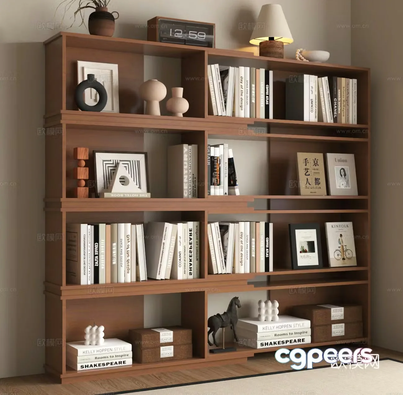 Bookcase Locker 3D Model