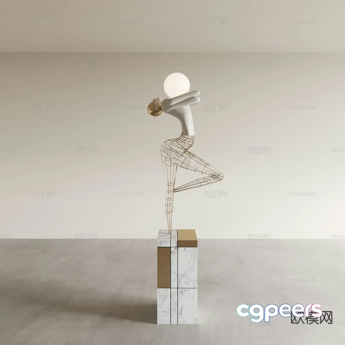 Sculpture Ornaments Statue Entrance Sculpture 3D Model