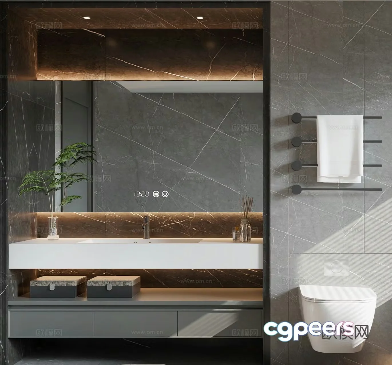 Modern bathroom cabinet 3d model