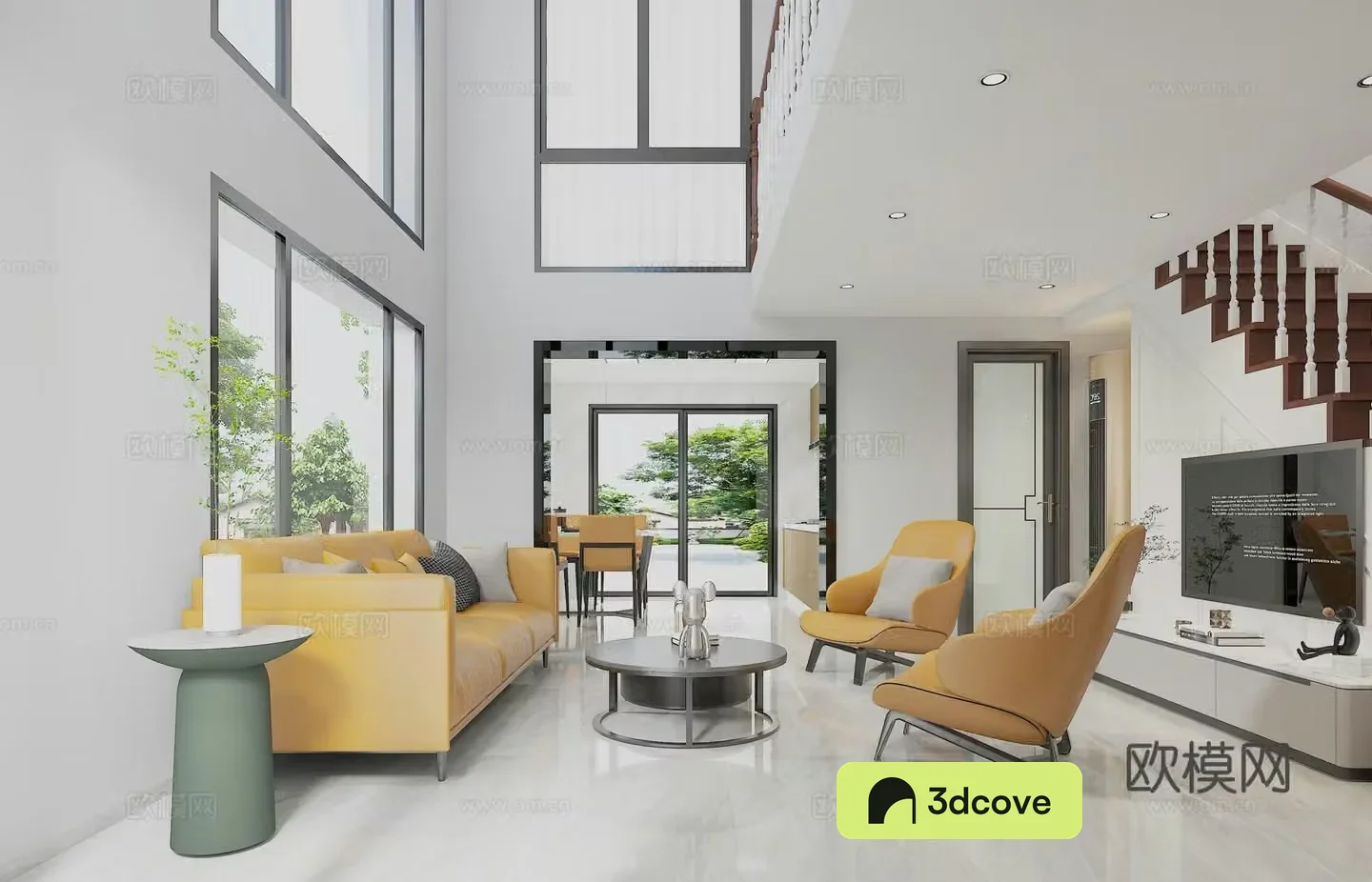 Modern minimalist living room