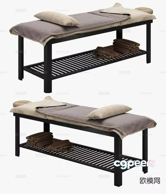 Modern massage bed physiotherapy bed 3d model
