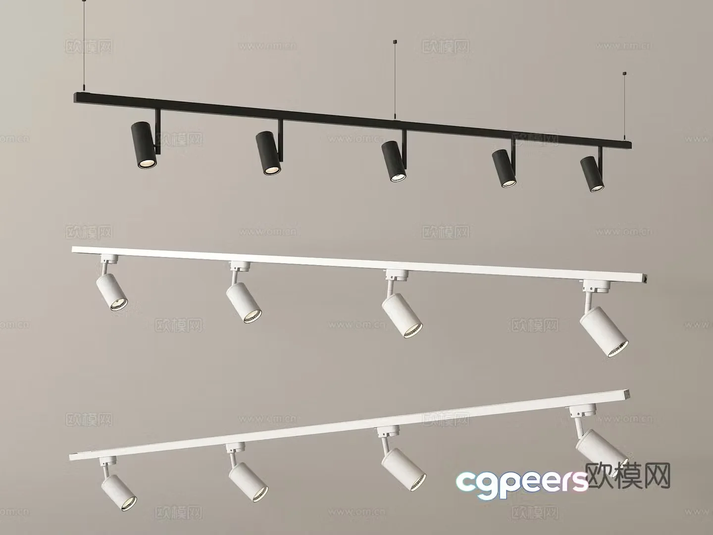 Modern downlight spotlight track spotlight 3d model