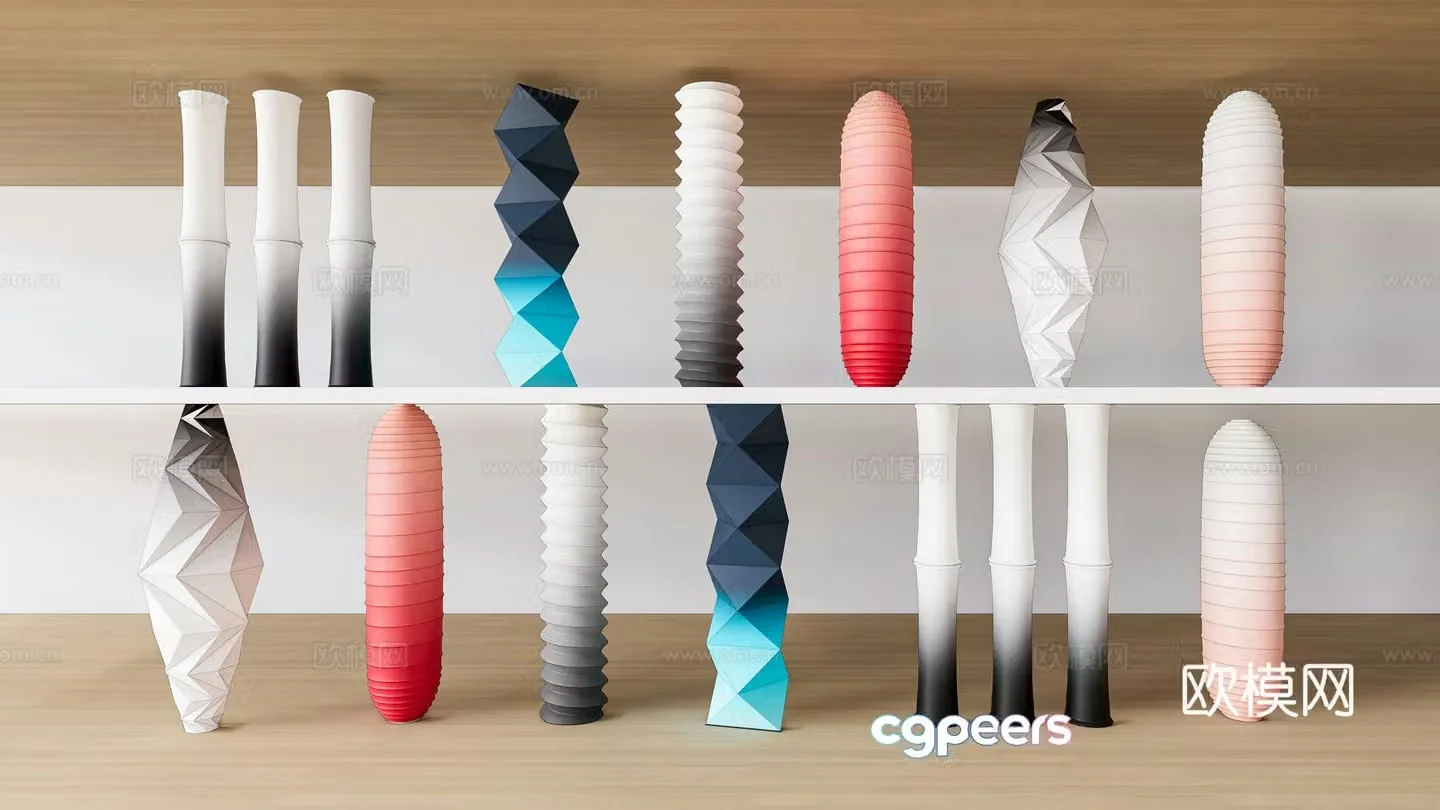 Modern interior special columns creative columns decorative package columns decorative columns creative art columns 13D model
