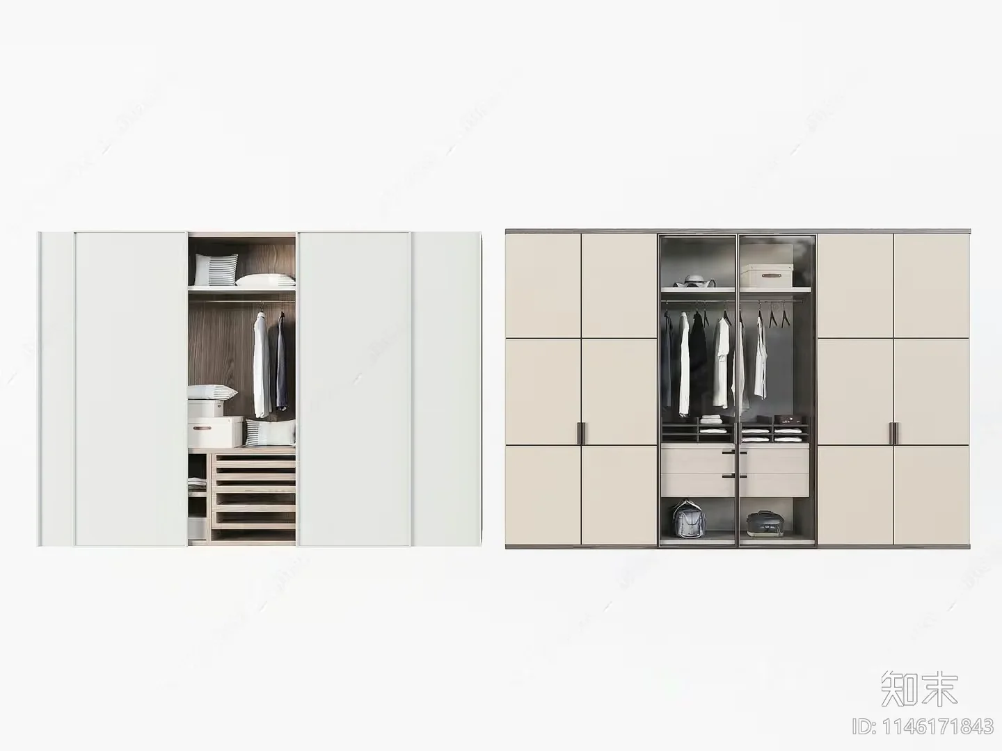 Modern Wardrobe Design 3D Model – 565 – VRAY Render