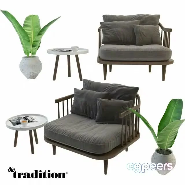 3ds Max Free – Fly Chair Set