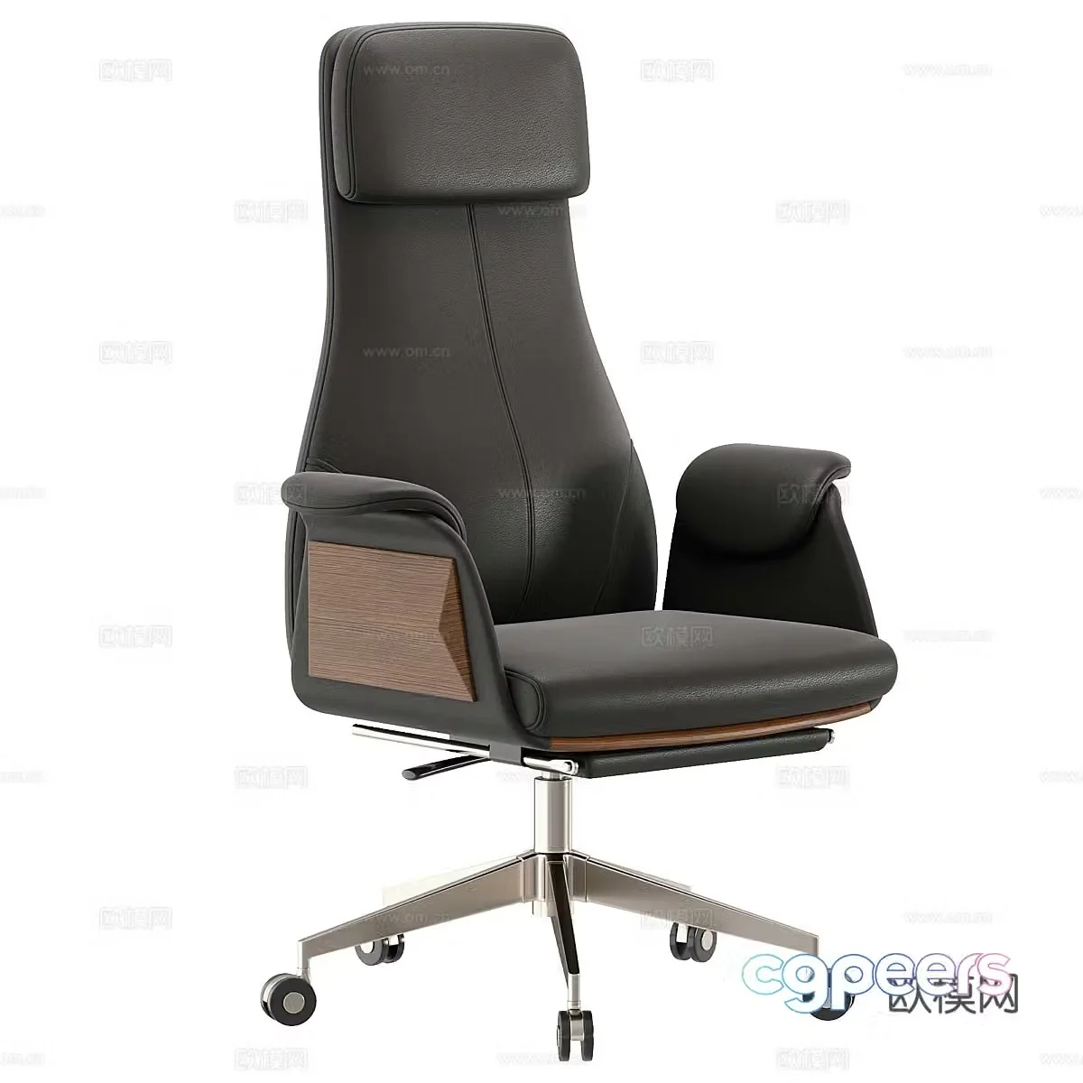 Modern Italian leather office chair 3d model