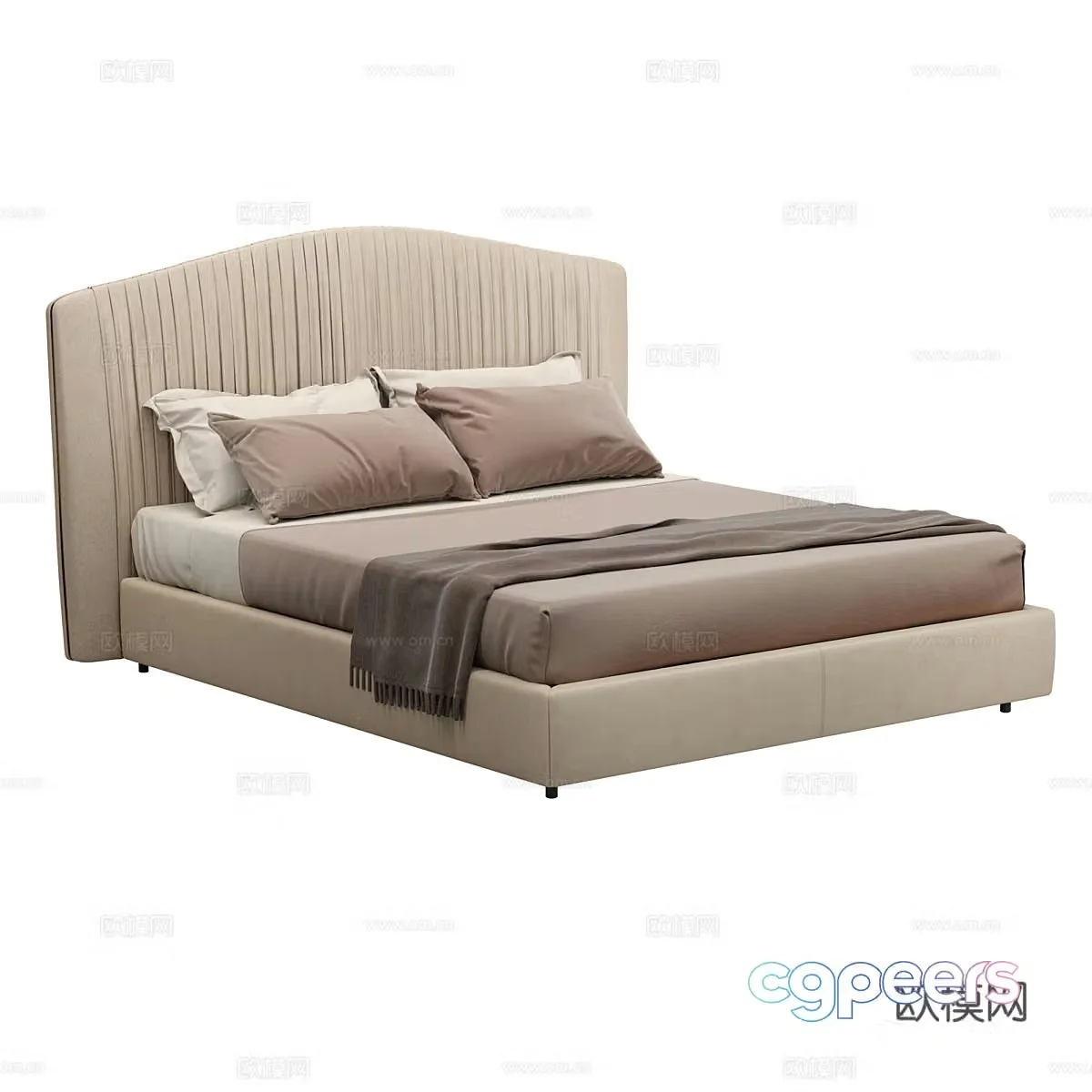 Double bed 3d model