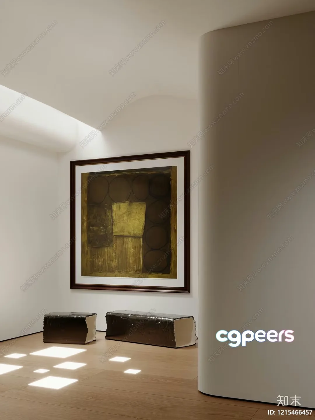 Modern Artwork Display 3D Model – 11279 – VRAY Render