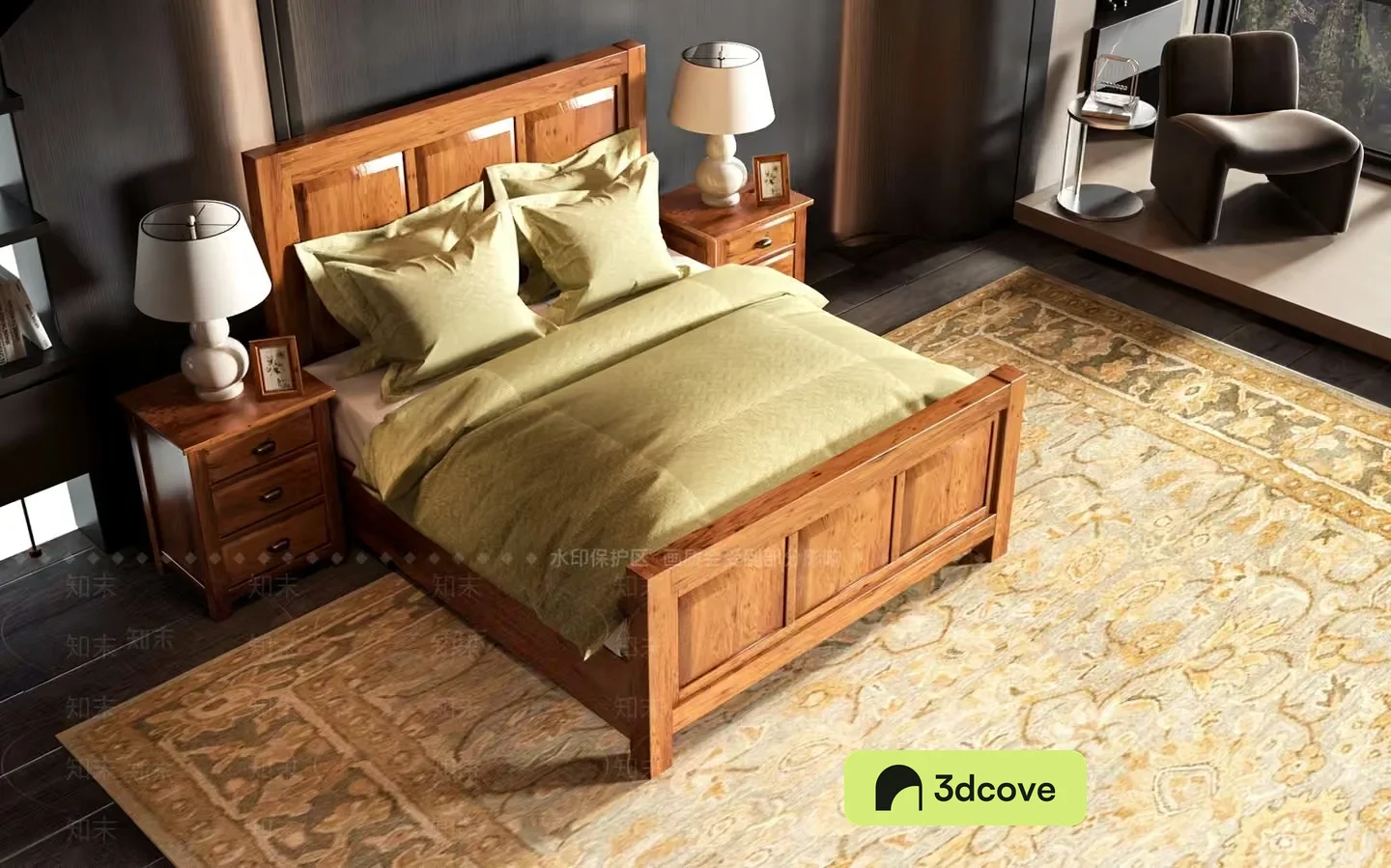 Modern Wooden Bed