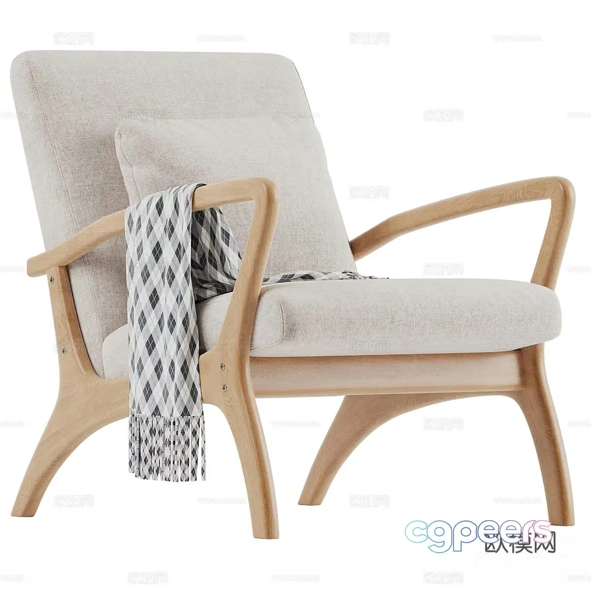 New Chinese style leisure chair 3d model
