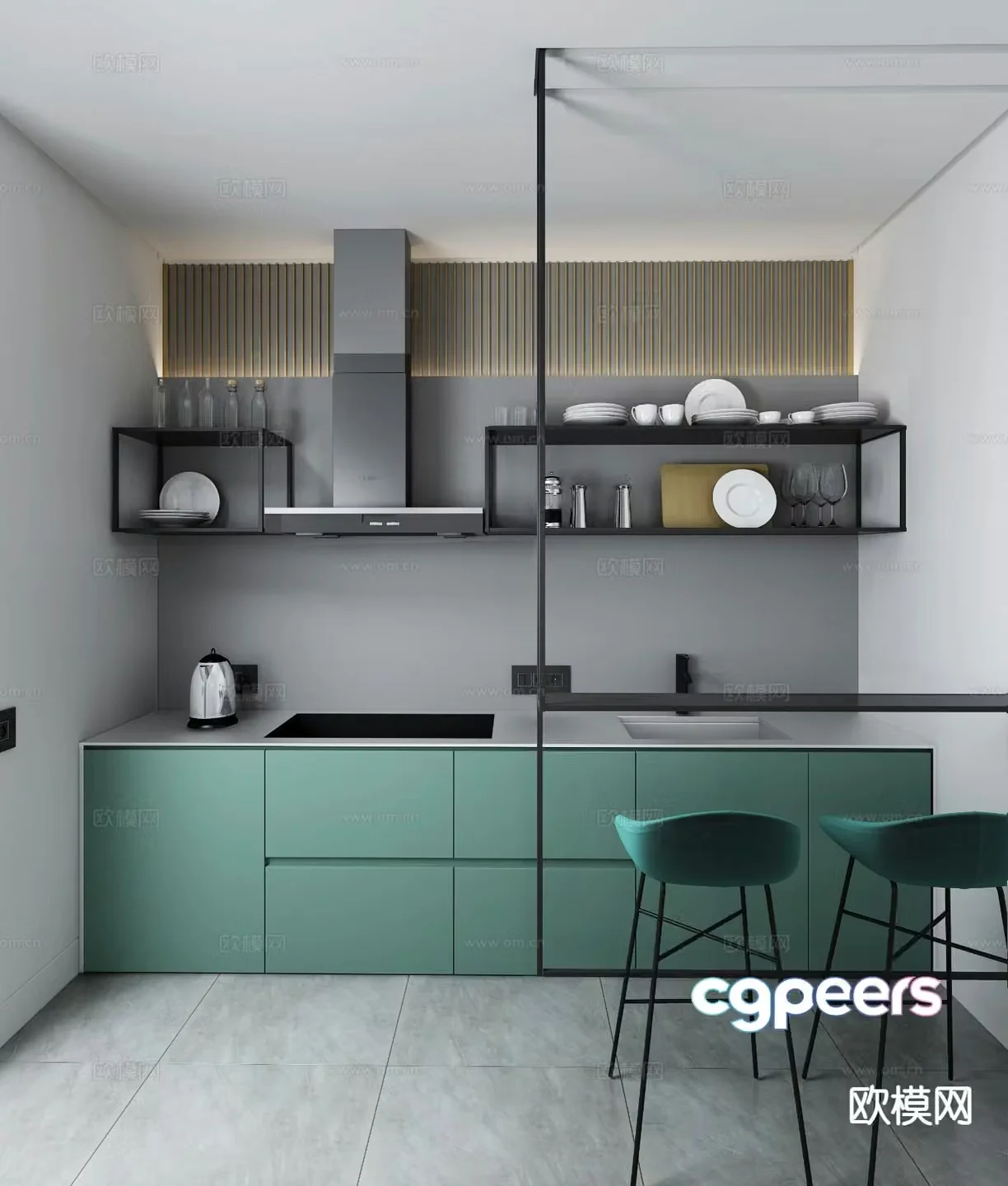 Nordic kitchen 3d model