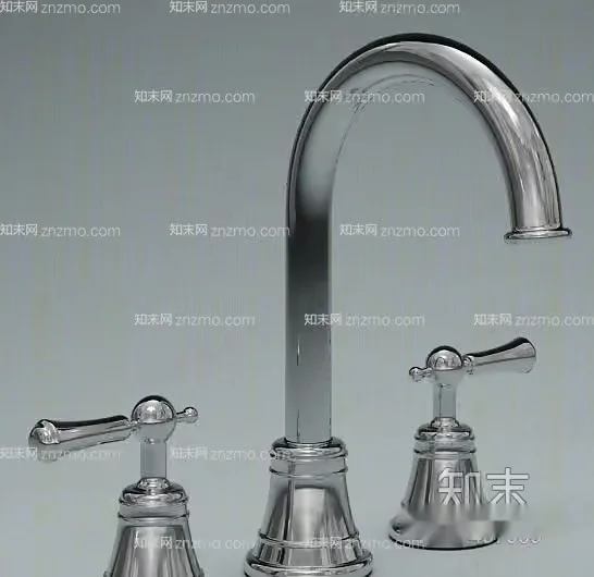 Silver Faucet 3D Model – 15537 – VRAY Render