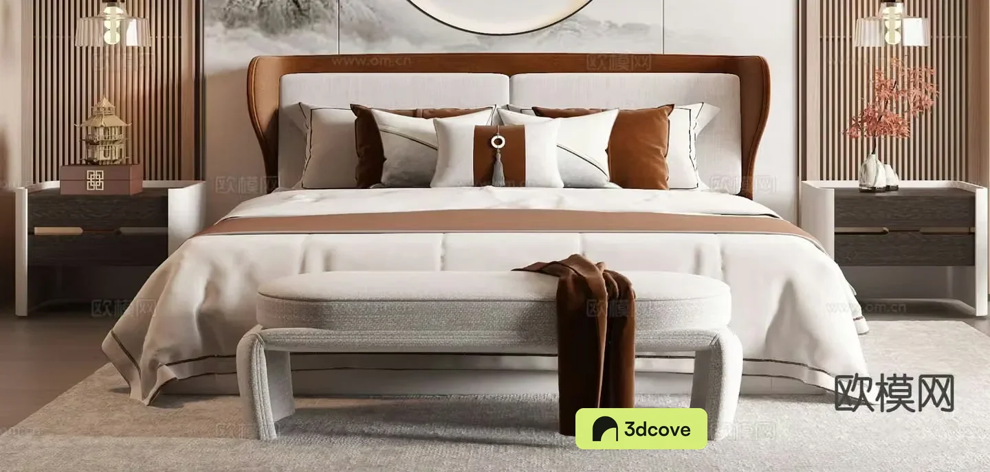 New Chinese style double bed