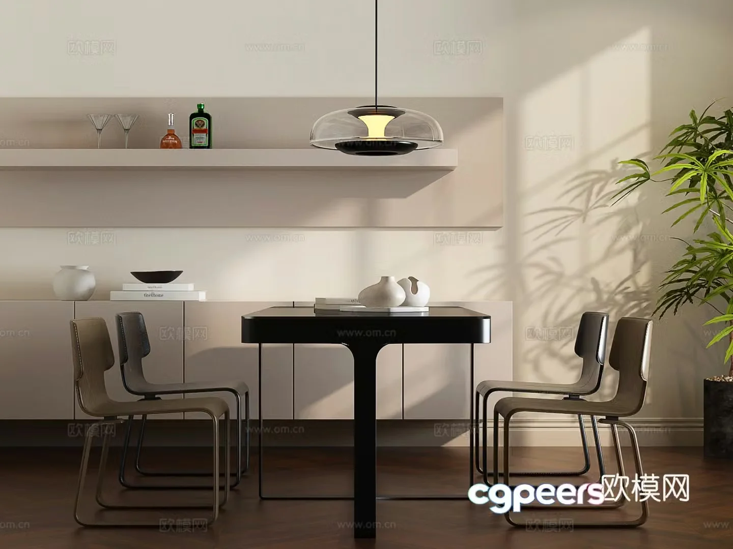 Modern Italian dining table and chair Italian dining table and chair Italian minimalist dining table and chair Modern dining table and chair 3D model
