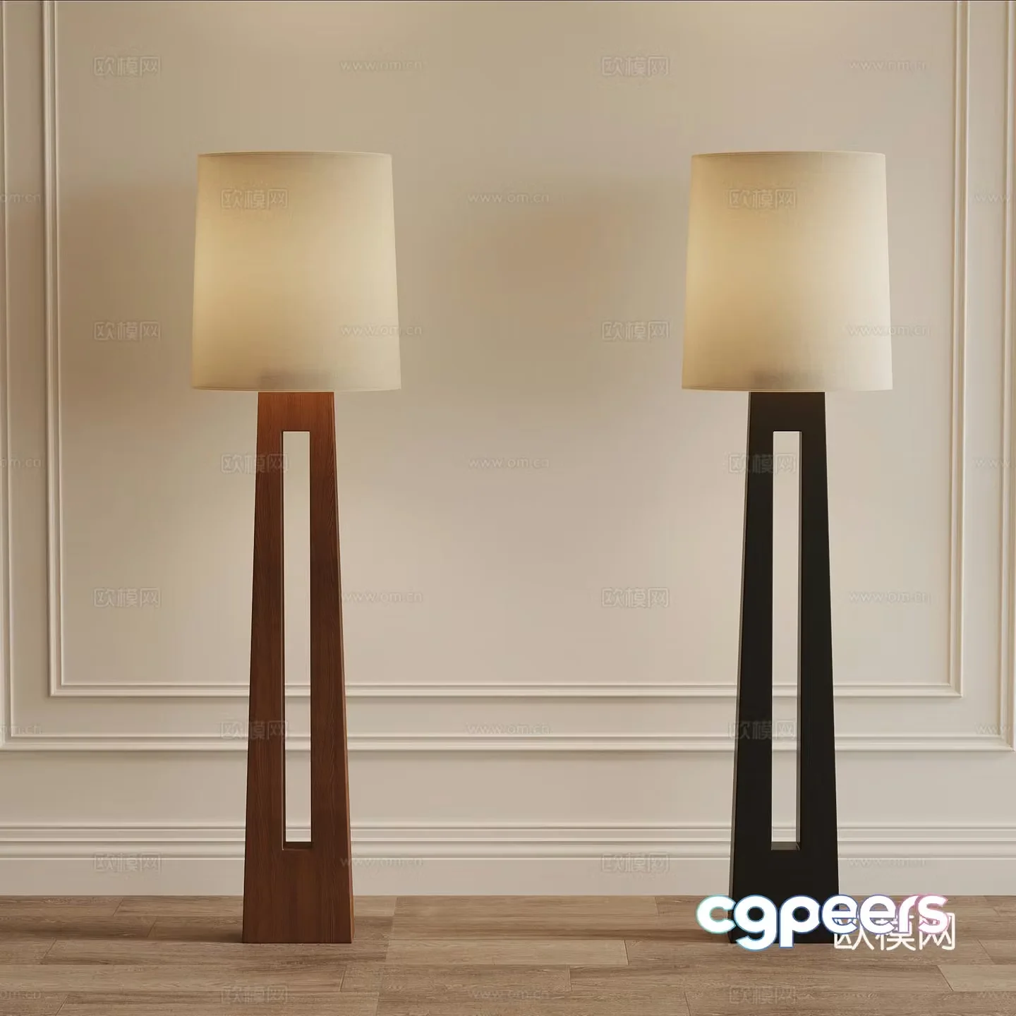 Floor lamp French medieval style floor lamp 3D model