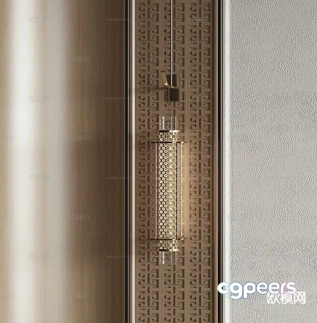 New Chinese style wall lamp 3d model